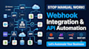 build webhook integration, API automation, zapier, make and n8n workflow
