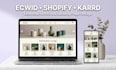 design ecwid shopify ecommerce store or karrd landing page
