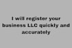 register your business llc quickly and accurately