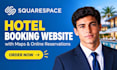 design a professional hotel booking website with maps and online reservations