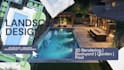 design backyard, front yard, garden, pool, patio, deck, 3d landscape rendering
