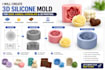 create 3d silicone mold for soap, candle, chocolate and 3d printing