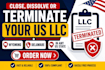 close, dissolve or terminate your US llc, wyoming, delaware, in any US state