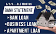 bank statement for loan or apartment approval