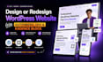 design or redesign wordpress website with gutenberg block, divi, kadence block