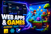 develop a web application and game with javascript, react, phaser