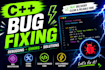 debug and fix errors in your basic cpp code