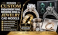 design custom engagement ring, wedding ring and jewelry cad models