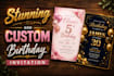 disign custom editable canva birthday invitation template