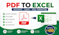 convert PDF to excel and clean your data