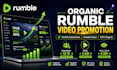 do organic rumble video promotion, rumble subscriber, rumble views
