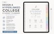 design a hyperlinked college student planner for goodnotes and etsy