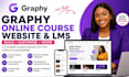 design graphy online course website, graphy lms, course setup, course upload