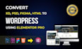 convert figma to wordpress, psd to wordpress, HTML to wordpress website