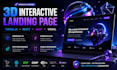 3d interactive landing page gsap threejs websgl website react three fiber saas