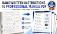 convert handwritten instructions into a professional manual PDF