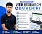 do fast data entry and web research 3 hour