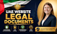 prepare uae privacy policy, terms and conditions, cookie policy