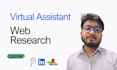 web research and data entry