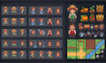 create top down rpg maker mz animated sprite sheet and fantasy PC sprites