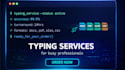 do fast and error free typing and data entry for you