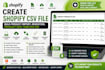 create shopify CSV file bulk product import migration product datasheet template