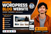 create a wordpress blog website with SEO and a blog
