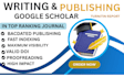 backdate, write and publish research articles on google scholar, scopus journal