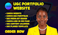 ugc portfolio canva website high converting ugc portfolio design