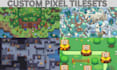 design custom pixel tilesets rpg top down maps pokemon style and rom hack assets