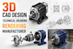 do industrial product design, 3d cad design, 3d cad modeling and rendering