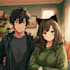 draw a anime couple character art anime
