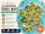 create illustrated travel map, tourist map, landmark map and route map