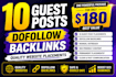 publish 10 guest posts with dofollow backlinks