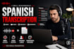 accurately transcribe spanish audio and video
