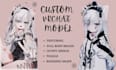 design custom vrchat avatar, 3d model, furry avatar for gaming