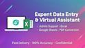 data entry, excel and virtual assistant tasks