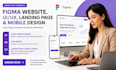 design a figma website UI UX and landing page