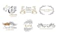do romantic hand drawn event wedding logo