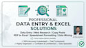 do data entry, web research and excel