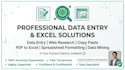 do copy paste work, excel formatting, and clean up