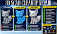 edit 3d stl file scan cleanup watertight mesh repair optimize for 3d printing