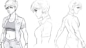 2d frame by frame 2d hand drawn, manga character comic book illustration anime