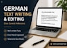 write and edit professional german texts