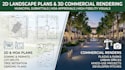 2d landscape plan hoa approval site plan commercial 3d render permit drawing