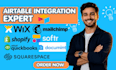 airtable expert integrate mailchimp wix, quickbook, squarespace, shopify, make