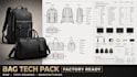 create a factory ready bag backpack handbag tech pack for manufacturing