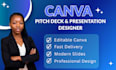 design professional canva presentation and powerpoint slides