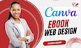 design modern canva website and custom canva ebook