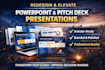 redesign powerpoint presentation pitch deck redesign powerpoint presentation